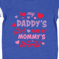 thumbnail image 4 of Inktastic Valentine's Day I'm My Daddy's Girl and My Mommy's World Girls Baby Bodysuit, 4 of 5