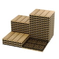 thumbnail image 2 of EDTara Interlocking Deck Tiles Use Wood Plastic Composite for Waterproof, Weather-Resistant Flooring, Designed To Snap Together Easily for Fast Installation On Balconies, Patios, or In Gardens, 2 of 8