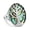 Multicolor, variant on Womens Large Iridescent Abalone Mother of Pearl Tree of Life Silver Ring Sterling