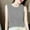 Gray, variant on HOMBOM Tank Tops for Women Trendy Black Chemise Solid Color Crew Neck Sleeveless Basic Shirts