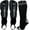 Black, variant on Combination Set Kids Soccer Shin Guards with Adjustable Straps & 1 Pair Matching Compression Sock for Maximum Performance. Fits Ages 4-7. Black