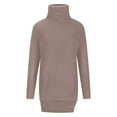 thumbnail image 6 of Guzom Womens Sweaters- Fashion Pullover Long Sleeve Knitted Turtleneck Fall Clothes Khaki Size S, 6 of 7