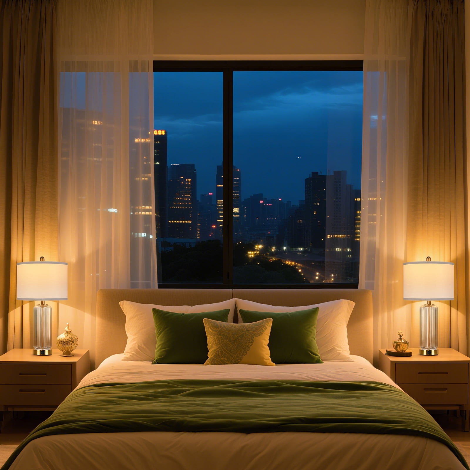 27" Modern Glass Table Lamps with USB A+C Ports, Clear Bedside Lamps Desk Lamps for Bedroom