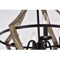 thumbnail image 6 of Warehouse Of Tiffany Matte Black 4-Light Open Cage Chandelier HM244/4BXI, 6 of 7