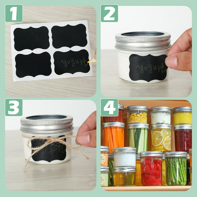 ComSaf Mini Mason Jars 4oz - 8 Pack, Regular Mouth Mason Jar with Lids and  Seal Bands, Small Glass Canning Jar for Spice, Jam, Honey, Jelly, Dessert
