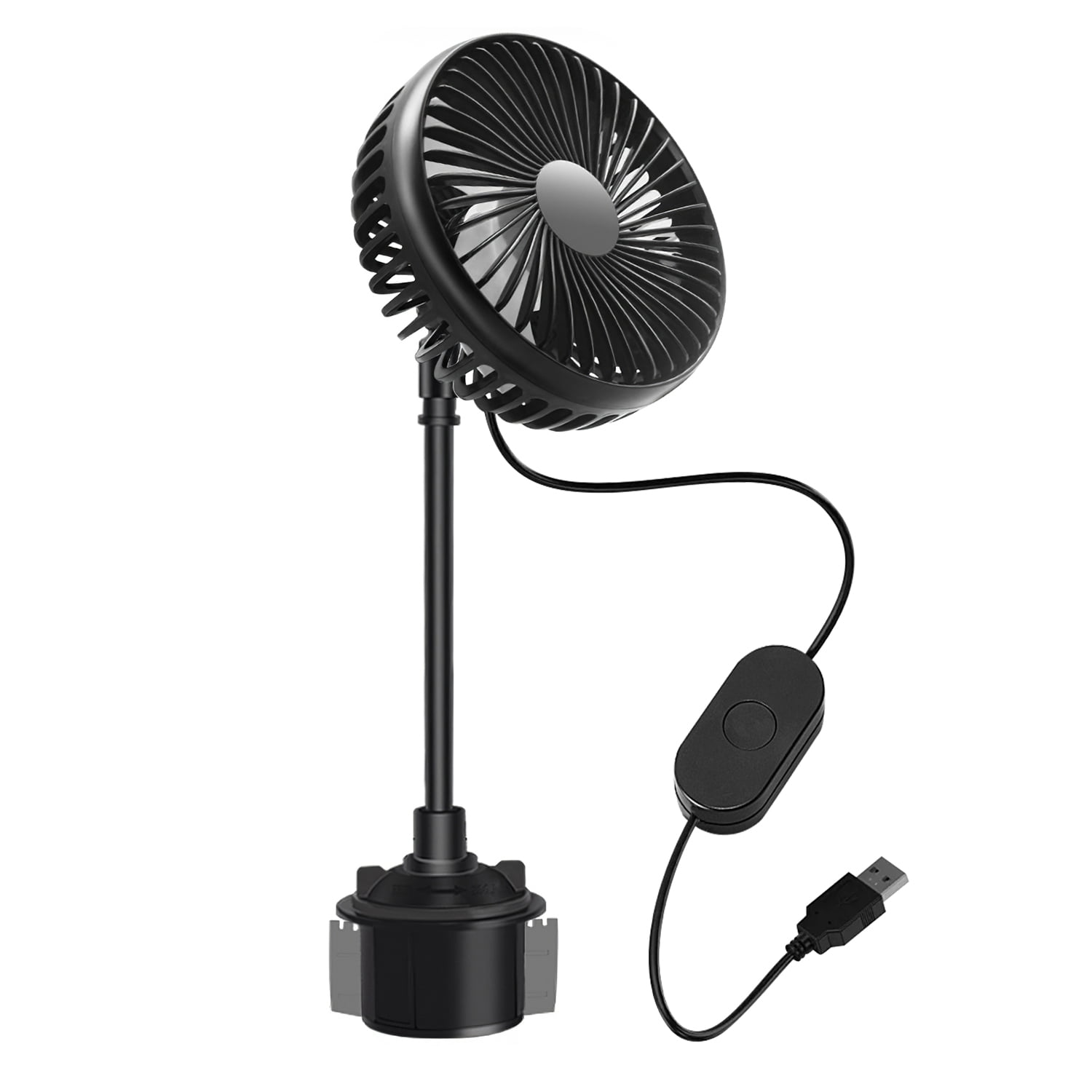 USB Car Fan, iMountek Car Cup Holder Fan with Adjustable Base Flexible
