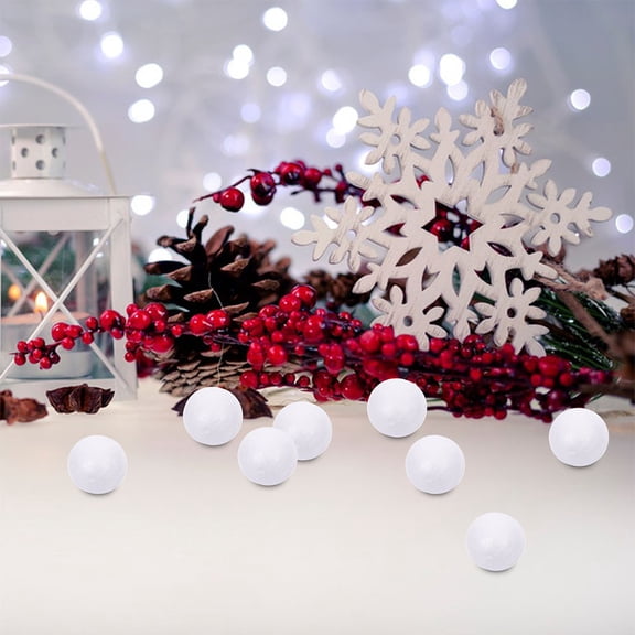 PBPBOX 100Pcs White Polystyrene Forms for DIY Holiday Ornaments and Festive Decoration Projects