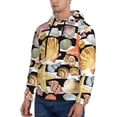 thumbnail image 3 of Lsque Sea Shell Pattern Casual Men's Hoodie,Hooded Sweatshirt with Kangaroo Pocket,Pullover Hoodie-XX-Large, 3 of 7