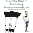 thumbnail image 2 of Crutch Pads - Padding For Walking Arm Crutches - Universal Underarm Padded Forearm Handle Pillow Covers For Hand Grips - Soft Foam Armpit Bariatric Ac, 2 of 5
