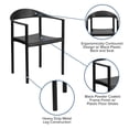thumbnail image 4 of Bowery Hill Plastic Cafe Stack Stacking Chair in Black, 4 of 8