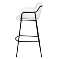 thumbnail image 5 of LeisureMod Axis Modern Bar Stool – Upholstered Bar Height Chairs with Footrest and Black Stainless Steel Base for Kitchen Island, Pub, or Home Bar Set of 2, 5 of 13