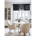thumbnail image 2 of Christmas Gnome Valances for Windows, Snowman Squirrel Night Forest Snowscape Light Filtering Window Treatment Valances, Rod Pocket Small Curtains for Kitchen/Bathroom, 60"x18", 2 of 9