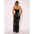 thumbnail image 5 of Women Floral Tube Maxi Dress Summer Strapless Tube Bodycon Mesh Layer Cocktail Party Dress, 5 of 6