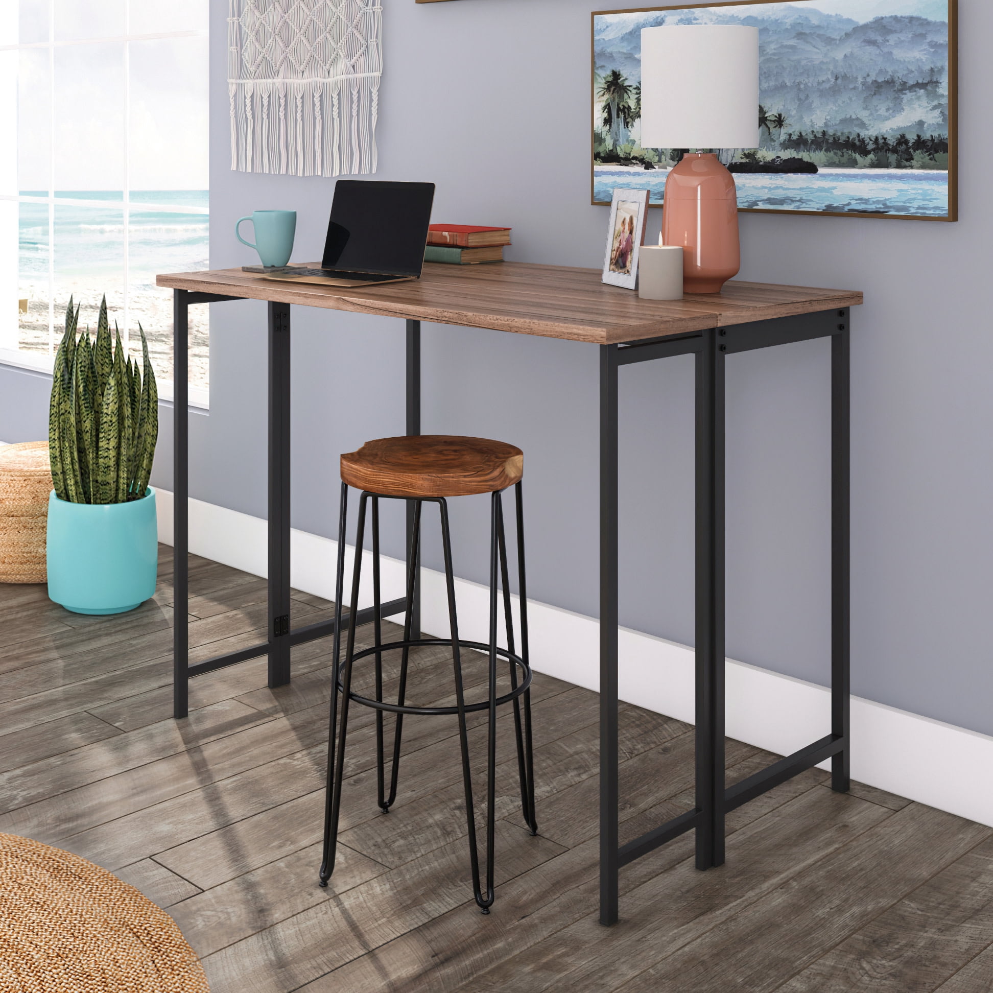 Sauder North Avenue Modern Drop Leaf Table, Sindoori Mango Finish