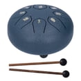 thumbnail image 4 of Tambor de lengua de 6 pulgadas y 8 tonos con mazos Libro de música Instrumentos musicales de percusión para entretenimiento de meditación Azul marino, 4 of 10
