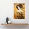thumbnail image 2 of Woman Portrait Gustav Klimt Style Oil Painting Gold Brown Artist Muse Art Nouveau Artwork Large Wall Art Poster Print Thick Paper 18X24 Inch, 2 of 5