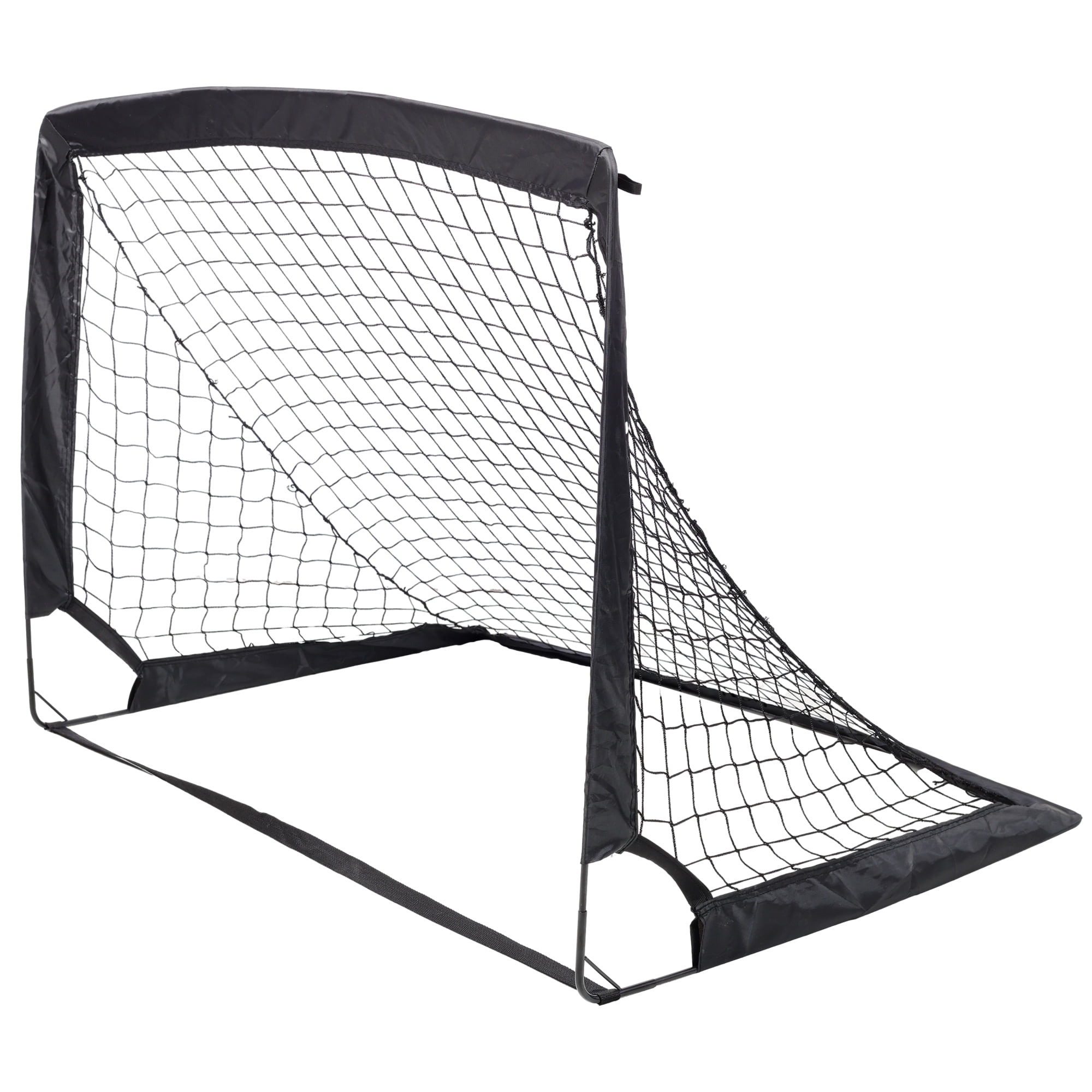 Leumius 2 Pack Soccer Goal,Pop Up Portable Soccer Nets for Kids Youth Adults,Indoor + Outdoor Soccer Goals for Backyard Games & Soccer Training,4' x 3',Black