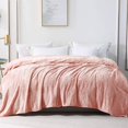 thumbnail image 5 of Whale Flotilla Flannel Fleece 90x66 Inch Twin-XL Size Blanket for Bed, Soft Fluffy Velvet Bedspread Coverlet with Decorative Vintage Pattern for All Season, Warm and Lightweight, Pink, 5 of 9