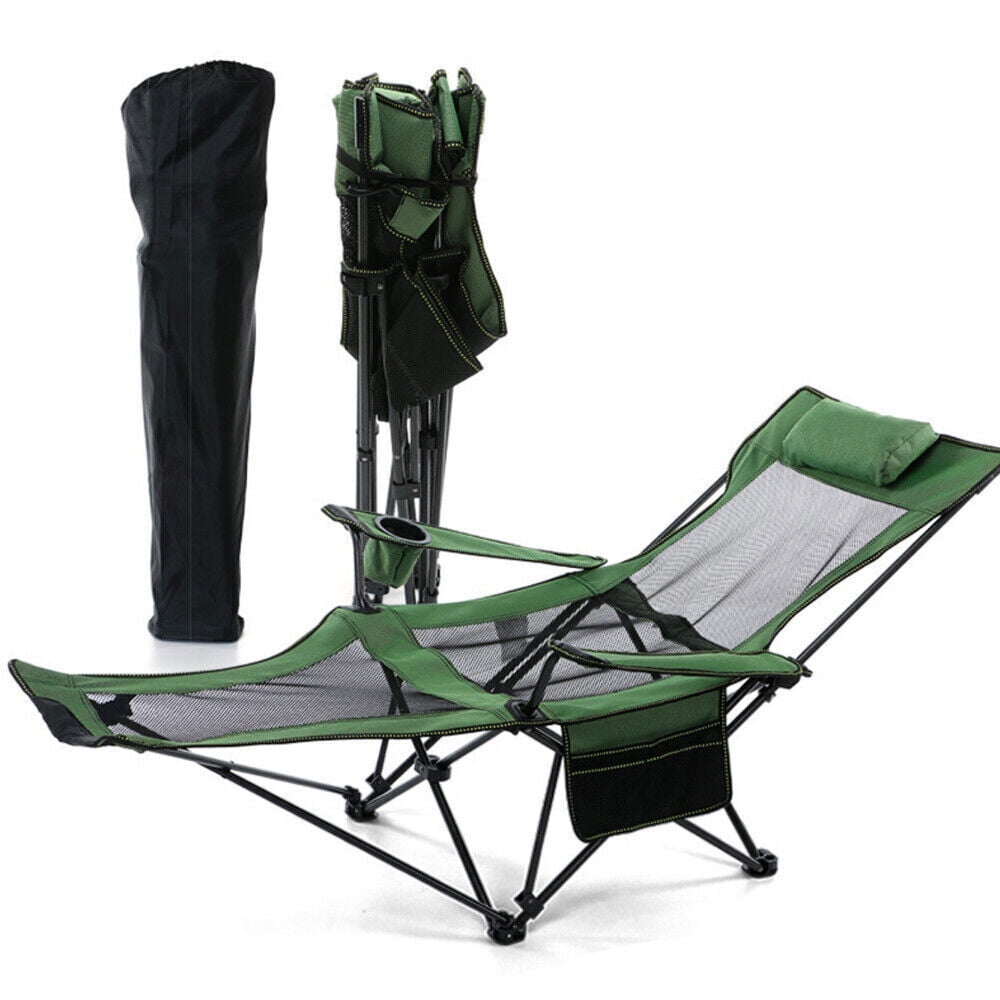 Camping Lounge Chair, Folding Reclining Camping Chair, Portable