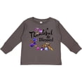 thumbnail image 3 of Inktastic Thankful and Blessed Inspirational Saying with Flowers Boys or Girls Long Sleeve Toddler T-Shirt, 3 of 5
