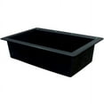 thumbnail image 2 of Transolid Radius 33in x 22in silQ Granite Drop-in Single Bowl Kitchen Sink with 3 CBE Faucet Holes, In Black, 2 of 4