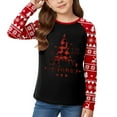 thumbnail image 3 of FUZHIQ Girls Long Sleeve Tees Shirts Christmas Tree Print Toddler Soft Crewneck Tee Tops Girls Comfort Long Sleeve Xmas T Shirt Blouse Black,7-8 Years, 3 of 4