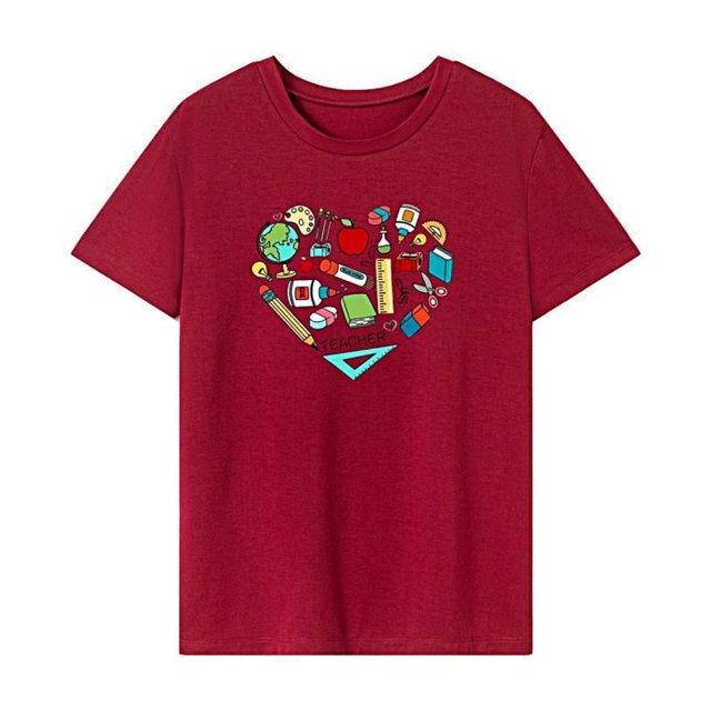 Camiseta para mujer Camiseta con cuello redondo Camiseta de manga corta para mujer para viajar con mochila L