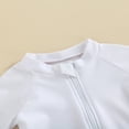 thumbnail image 3 of Baby Girls Long Sleeve Swimsuit Ruffle Zipper Rash Guard Swimwears, 3 of 6