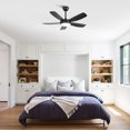 thumbnail image 4 of 42" Modern Black Dimmable Integrated LED Ceiling Fan with Light and Remote for Bedroom and Kitchen, 4 of 17