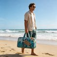 thumbnail image 4 of Twfbrm Quilted Duffle Bag, Beach Style Turtle Pattern Embroidered Weekender Bag with Handle, Large Capacity Luggage Bag Lightweight Carry On Tote & Gym Bag Travel Overnight Bag for Women Men, 4 of 6
