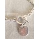 thumbnail image 2 of Collar de Cadena Gruesa con Cierre T y Discos Plateado Estilo Bohemio, 2 of 3