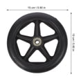 thumbnail image 2 of EXHUMKY Roue avant de Fauteuil Roulant Remplacement Lot de 4 Résistant à l'Usure Noir ABS, 2 of 5