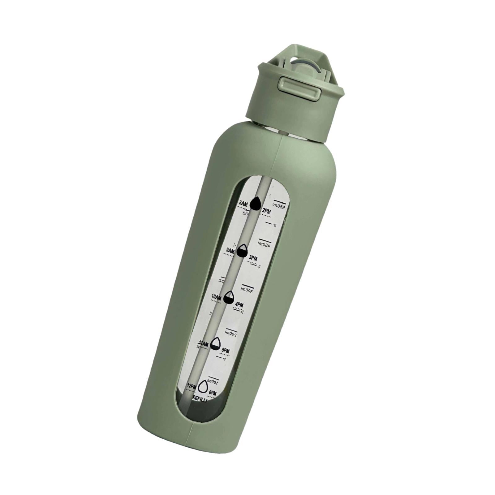 Baoblaze Glass Water Bottle Large Capacity Drinking Bottle for Workout Outdoor Hiking Green