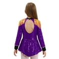 thumbnail image 2 of TiaoBug Kids Girls Circus Ringmaster Cosplay Jumpsuit Sequins Tassel Lion Tamer Stage Performance Costume Purple 8, 2 of 7