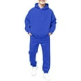 thumbnail image 4 of Kids Hoodie Sweatsuit Set Boys Girls ??aglan Sleeve Tracksui?? Pullover Hooded Sweatshirts and Jogger Pants Set Fall Athleisure, 4 of 5