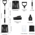 thumbnail image 4 of 3 in 1 Stainless Steel Snow Shovel, 43.3 x 10.6in Detachable and Extendable, for Winter Snow Shoveling in Vehicles, Including Bag Version, Sturdy, Durables(Black), 4 of 5
