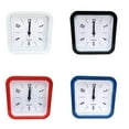 thumbnail image 3 of facefd Silent Alarm Clock Square Plastic Digital Non-Ticking Clock Portable Touching Snooze Clocks with Night Light for White, 3 of 9