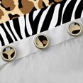 thumbnail image 4 of Feelyou Brown Leopard Print Curtains Pack of 2 (52x84 Each), Wildlife Window Curtains, 4 of 6
