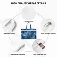 thumbnail image 6 of Handbag File Bag 15×10.6in Large Capacity Double Pocket Designed For Work Travel Travel Shopping Steelblue Marble_2, 6 of 8