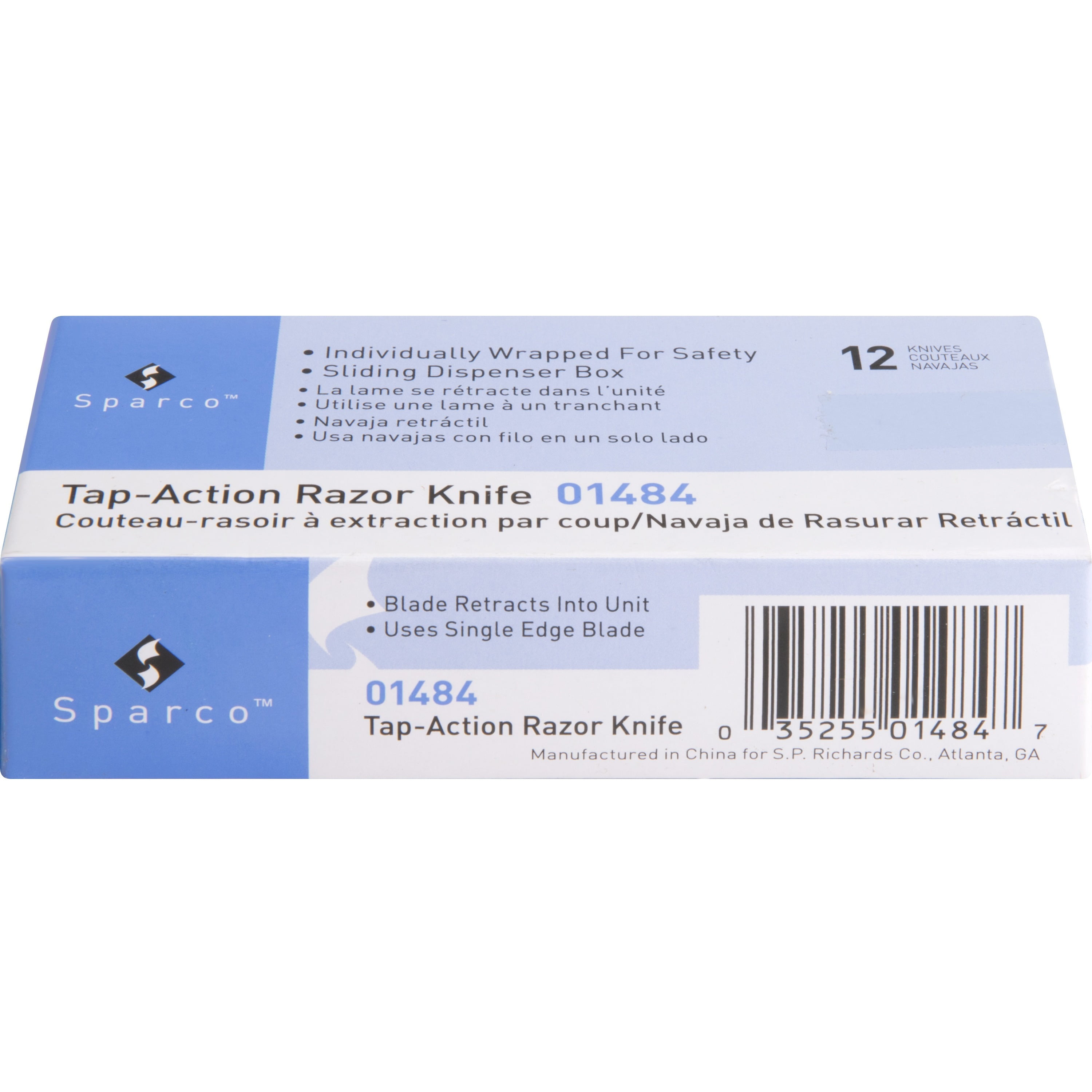 Sparco, SPR01484, Tap Action Razor Knife, 12 / Box