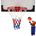thumbnail image 3 of Basketball Rim Hoop Set Heavy Duty Steel Powder-Coated 12.6in Diameter with Net for Indoor Outdoor Play, 3 of 7