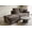 Brown-1, variant on The Sanctuary Small L Shape Modular Sofa, Convertible Design, Couch, For Living Room Bedroom, In Brown, Made from Corduroy