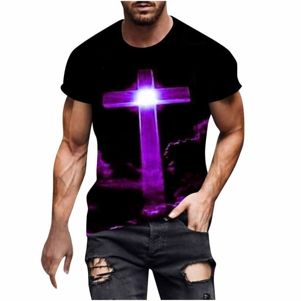 Camisas para Hombre Impresión Casual Top de Moda, Camisas a Rayas para Hombres Ropa de Pascua para Fiestas Y Diarios