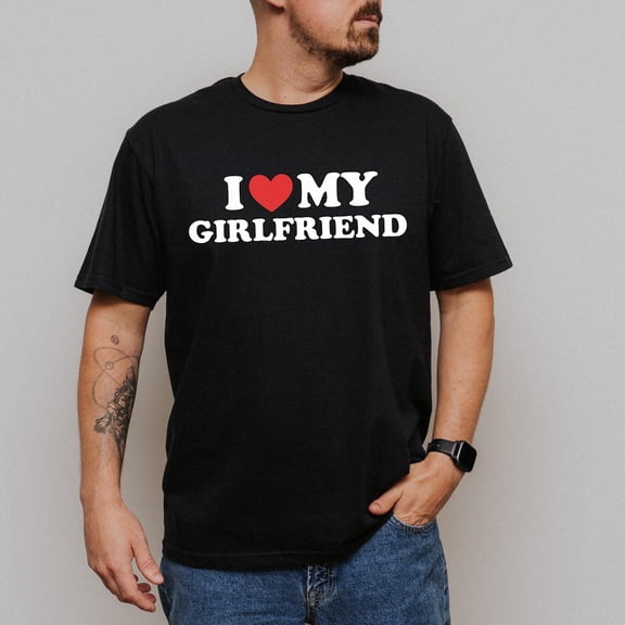 BandRole I Love My Girlfriend T-Shirt, I Heart My Girlfriend T-Shirt, Cute Valentine Shirt, Gift For Valentine, Valentine's Day T-Shirt, Lover Tees