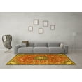 thumbnail image 3 of Ahgly Company Indoor Square Medallion Yellow Traditional Area Rugs, 7' Square, 3 of 4