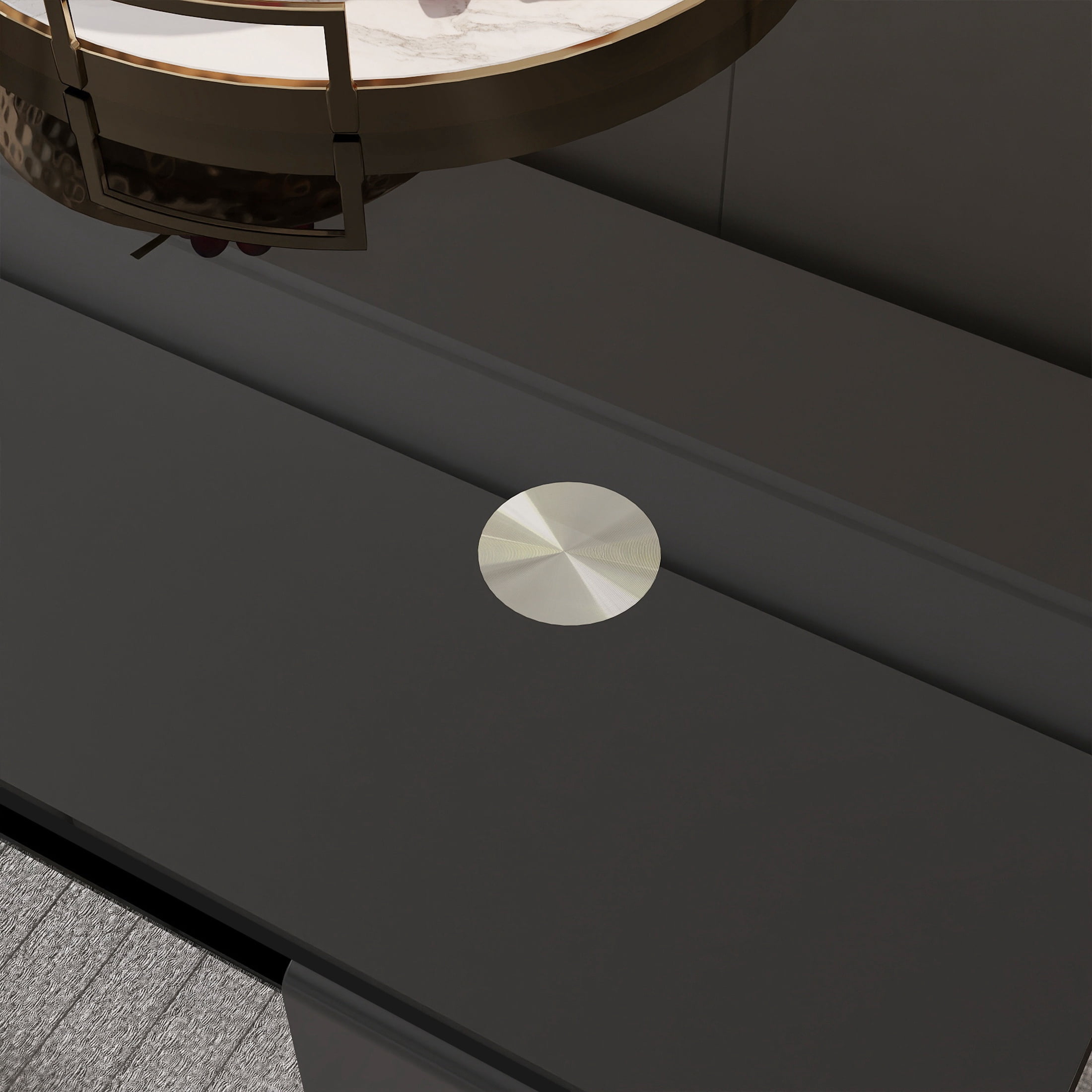Glass Coffee Table for Living Room, SEGMART Modern Coffee Table with Lower Shelf, Rectangle Center Table with Metal Legs, Glass Table, Sofa Table, Tea Table, Living Room Table