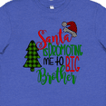 thumbnail image 4 of Inktastic Santa is Promoting Me to Big Brother Green Plaid Tree Youth T-Shirt, 4 of 5