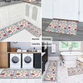 thumbnail image 5 of Pioneer Flower Floral Print Pattern Kitchen Rugs Sets Of 2, Anti Fatigue Non Slip Washable Floor Mats for Kitchen Sink Laundry, 17X30 Inch + 17X47 Inch, 5 of 6