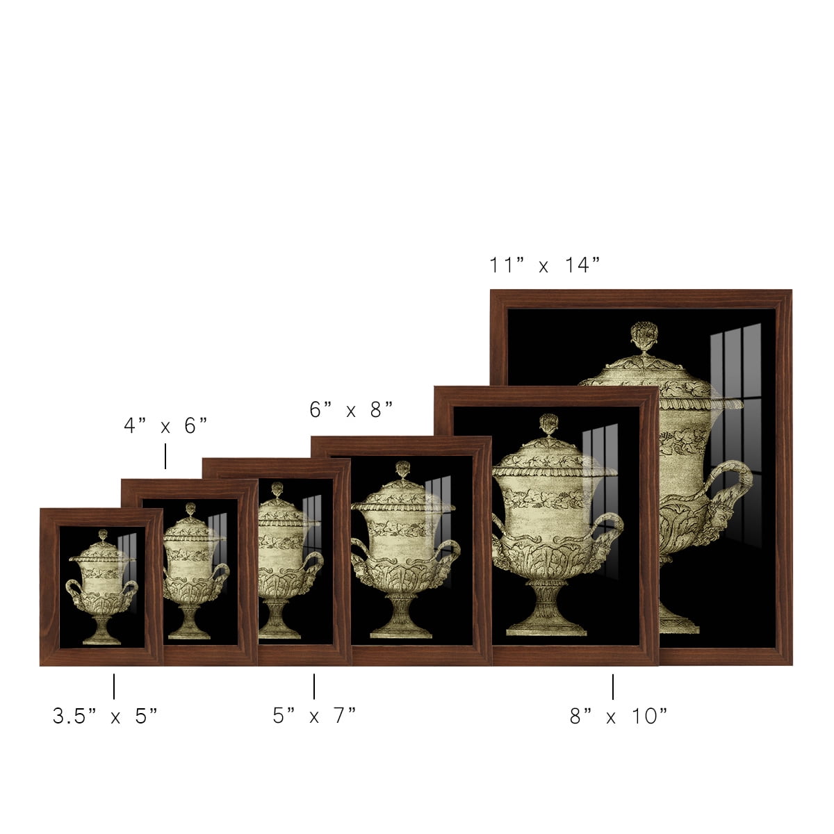 Garden Antiquities IV -Framed Print w/glass-Chestnut