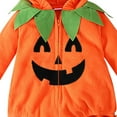 thumbnail image 3 of HCNTES Baby Boy or Girl Halloween Pumpkin Hooded Romper Jumpsuit, K-Mint Green, 12-18 Months, 3 of 6